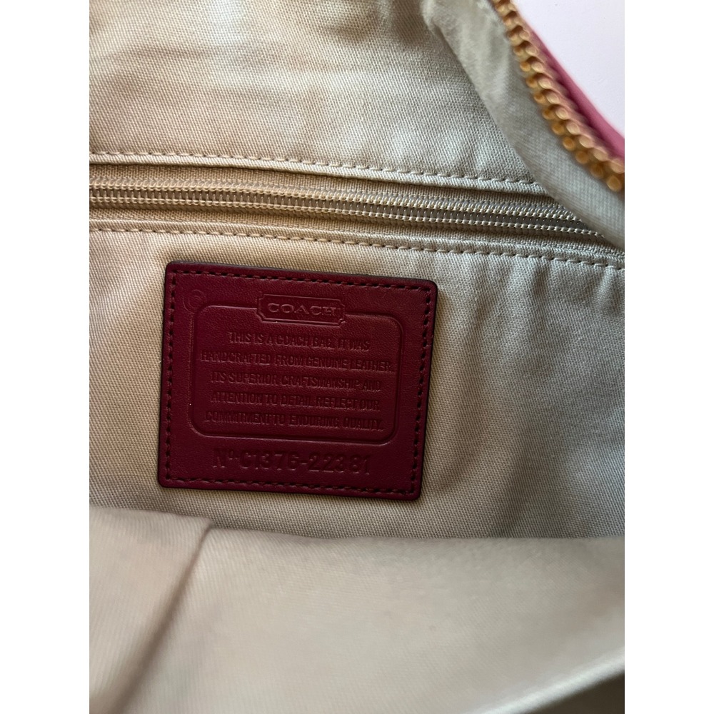 Coach Legacy Courtney Fuchsia Pink Leather Hobo Shoulder Bag 22381 - Picture 8 of 8